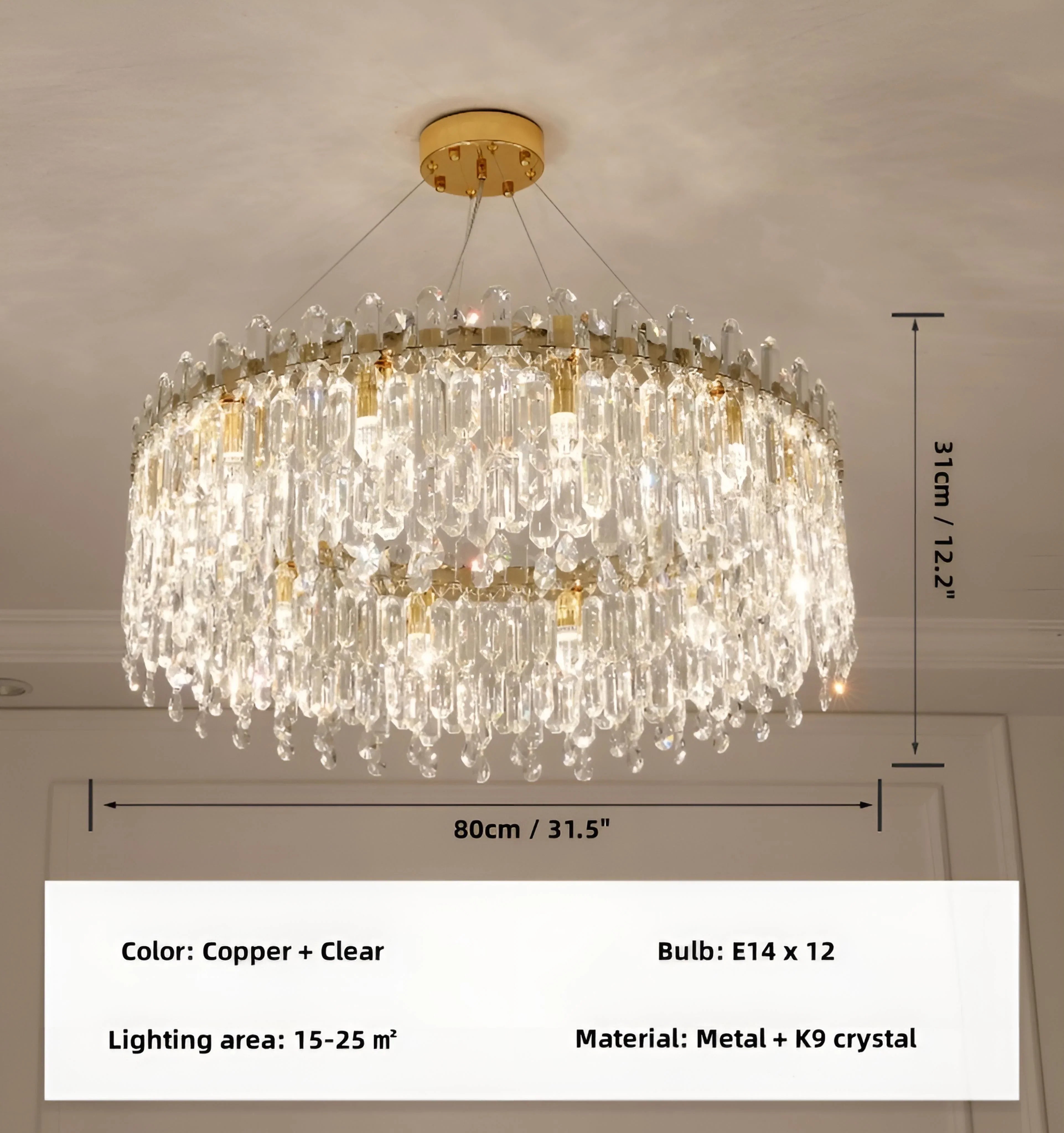 Serena Crystal Chandelier - NexioPick