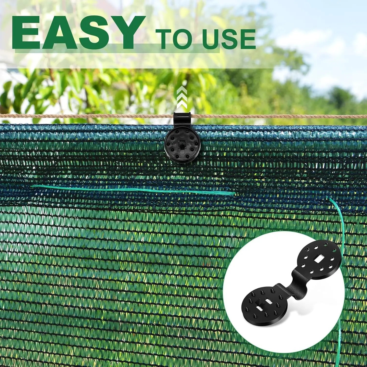UV-Treated Mesh Clips – Secure & Reusable Fasteners for Shade Nets & Garden Covers (50-Pack)