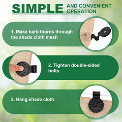 UV-Treated Mesh Clips – Secure & Reusable Fasteners for Shade Nets & Garden Covers (50-Pack)