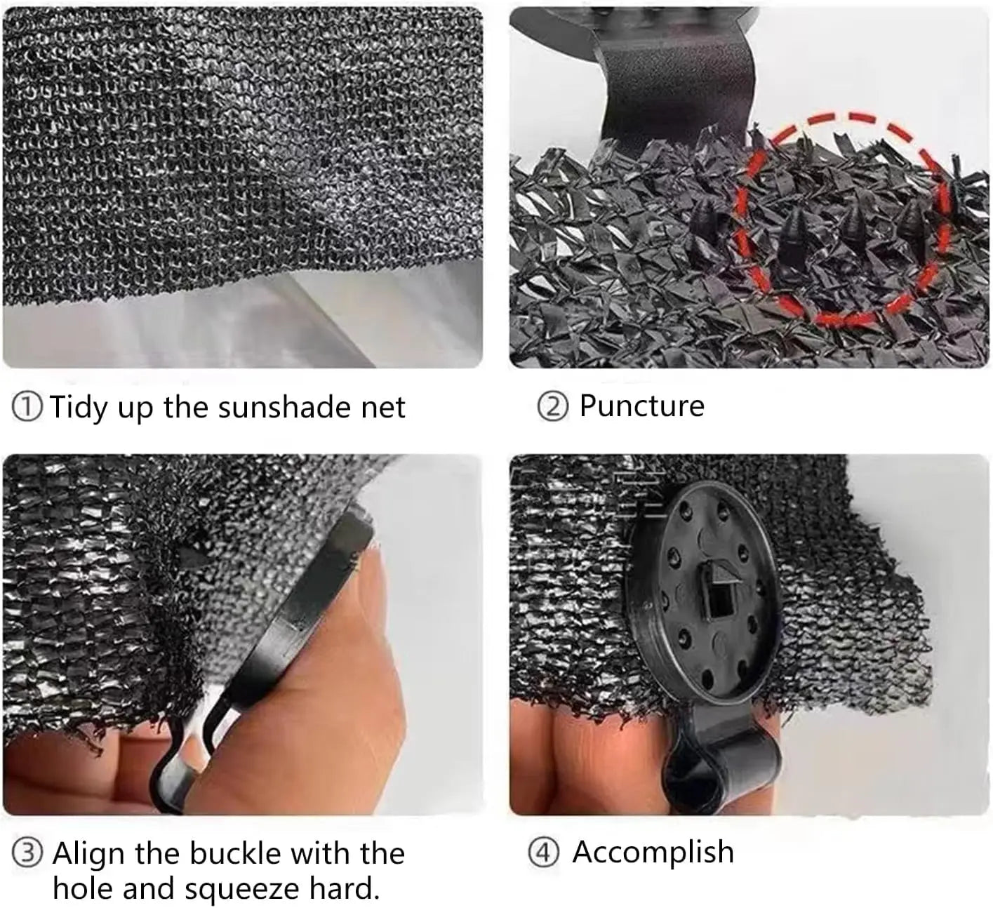 UV-Treated Mesh Clips – Secure & Reusable Fasteners for Shade Nets & Garden Covers (50-Pack)