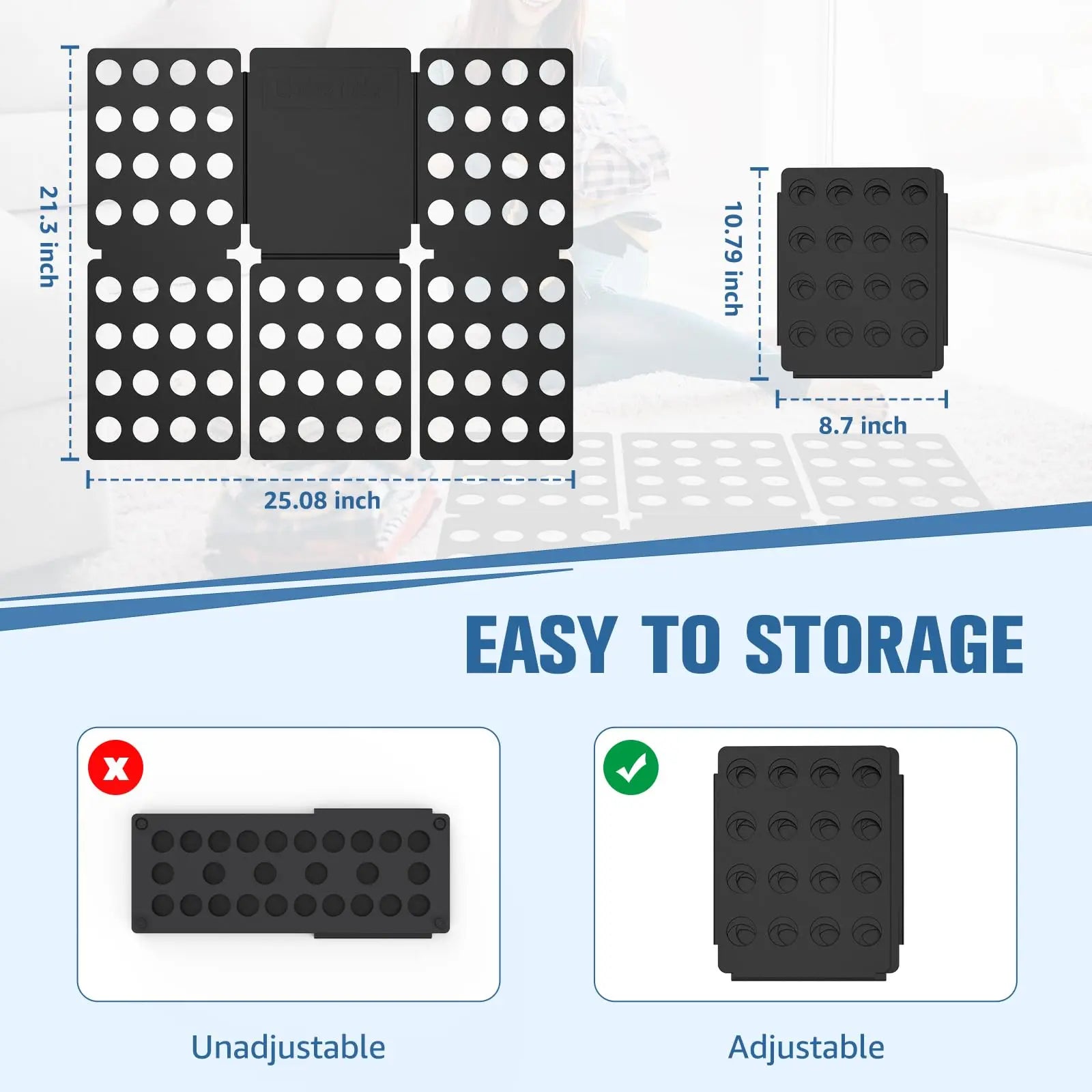 Shirt Folder Board – Easy Clothes Folding Organizer for T-shirts, Shirts & Linens