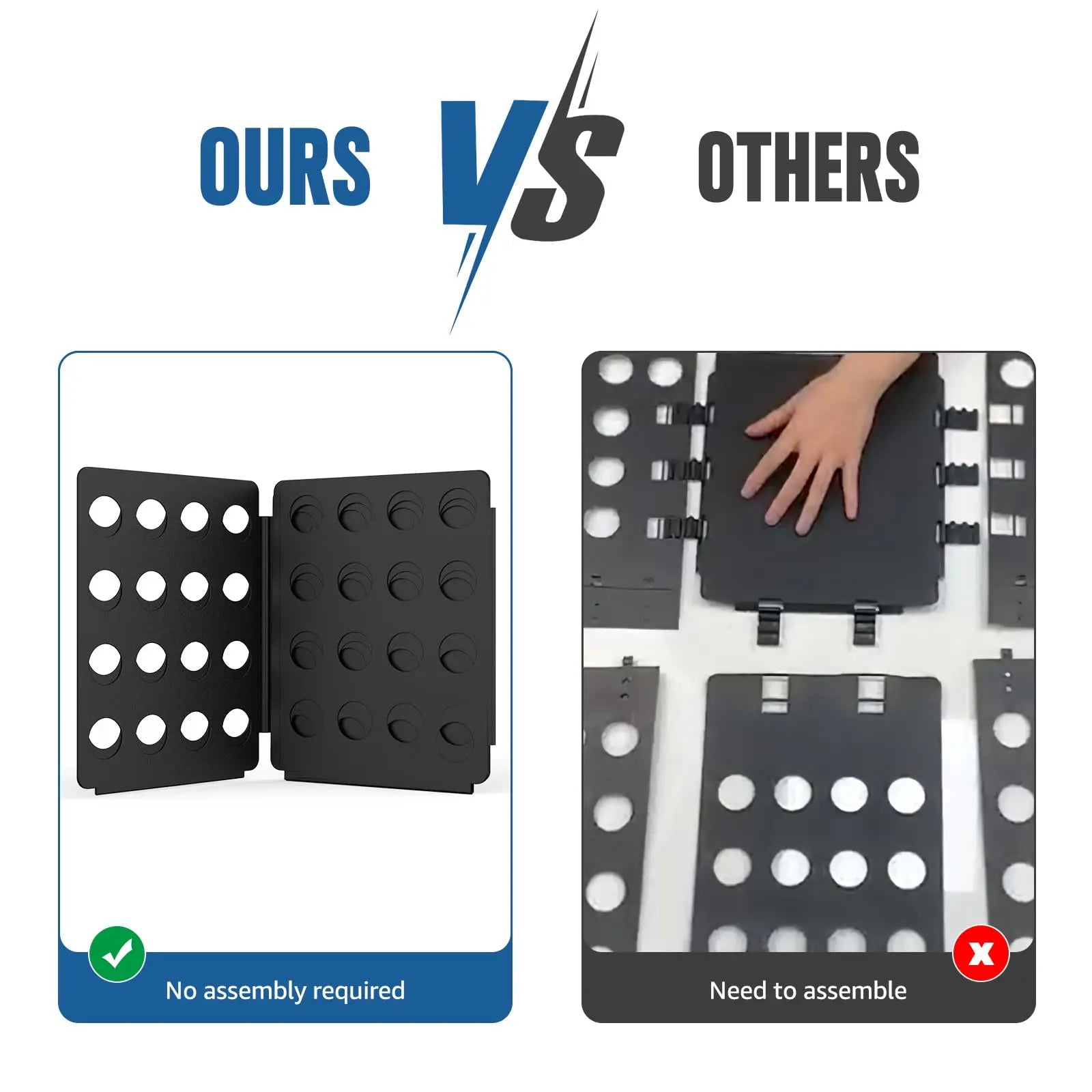 Shirt Folder Board – Easy Clothes Folding Organizer for T-shirts, Shirts & Linens