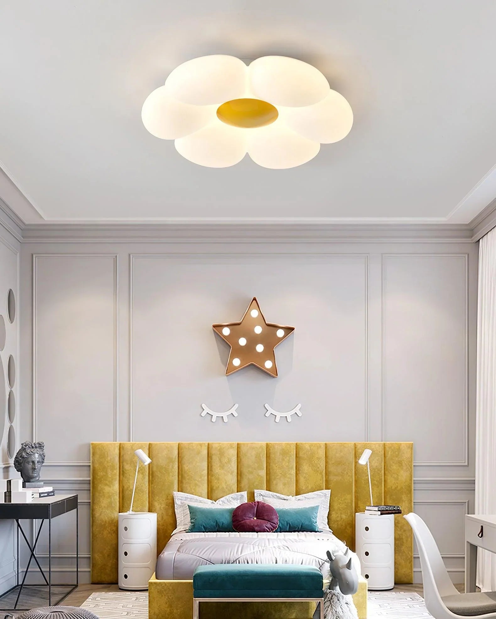 Six-leaf Flower Kids Room Ceiling Lamp - NexioPick