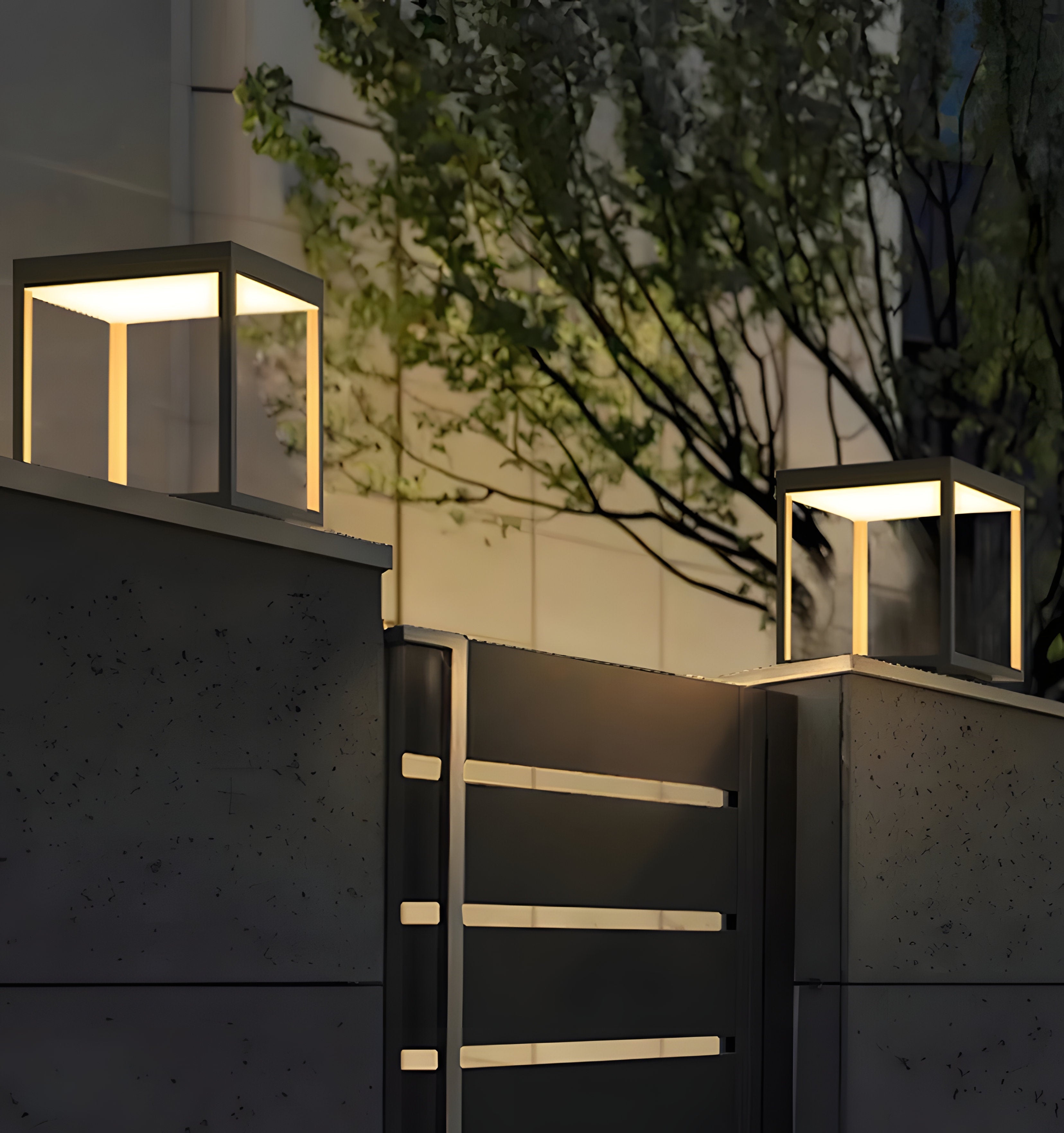 Square Frame Fence Post Garden Light - NexioPick