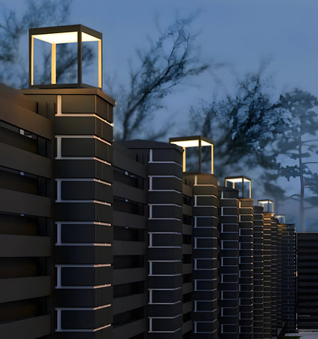 Square Frame Fence Post Garden Light - NexioPick