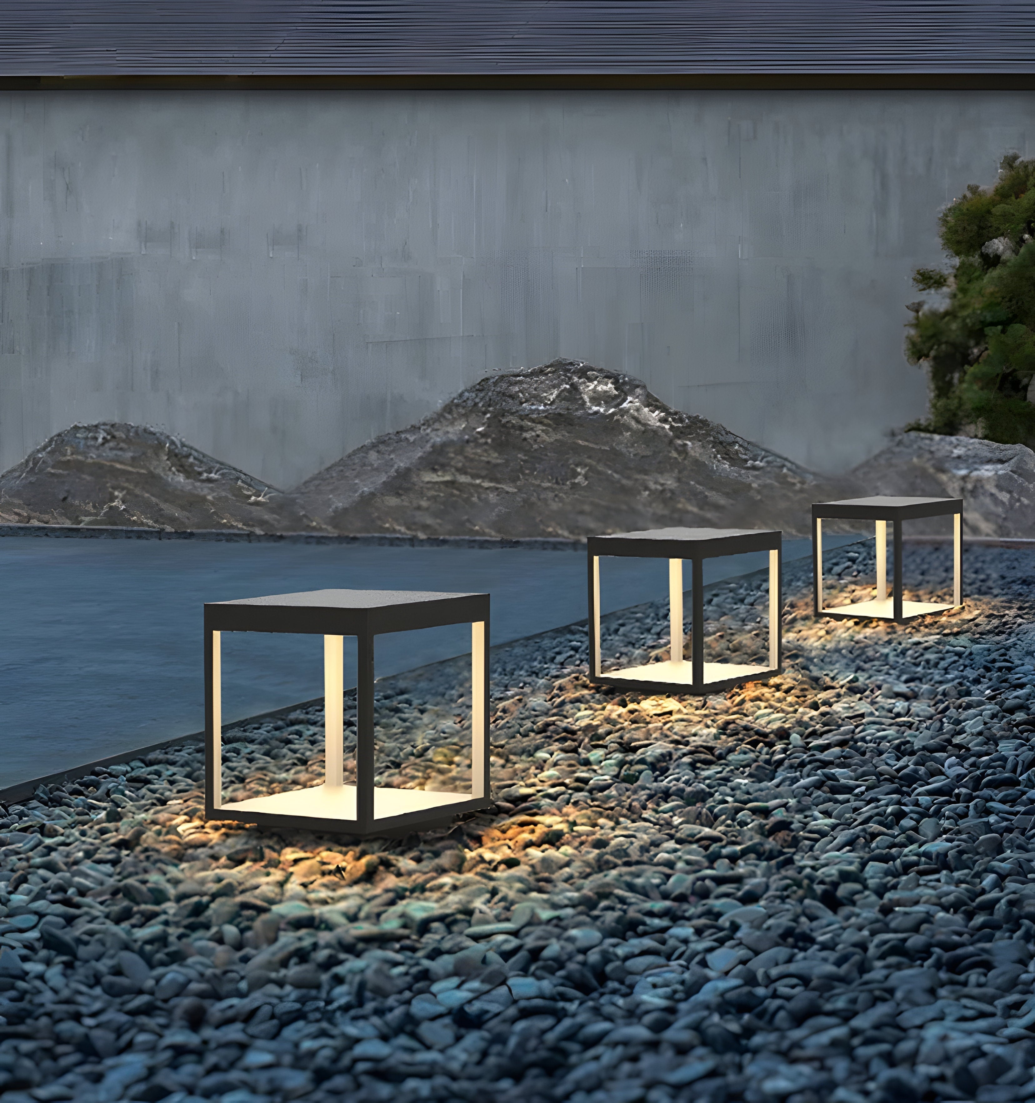 Square Frame Fence Post Garden Light - NexioPick