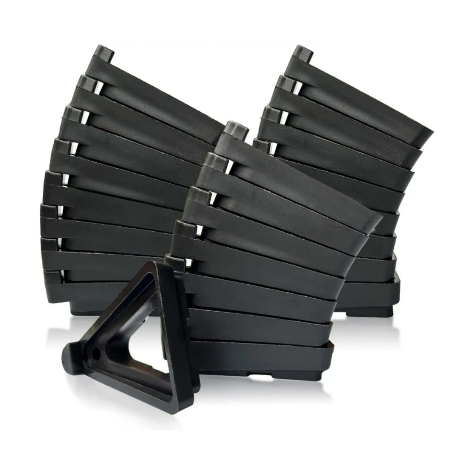 24-Pack Stackable Pot Feet – Adjustable Plant Stands for Outdoor Planters (Black)