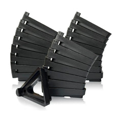 24-Pack Stackable Pot Feet – Adjustable Plant Stands for Outdoor Planters (Black)