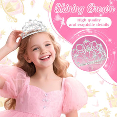 Stellar Princess Crown Tiara – Rhinestone Crystal Crown for Women & Girls, Perfect for Costumes, Weddings & Halloween