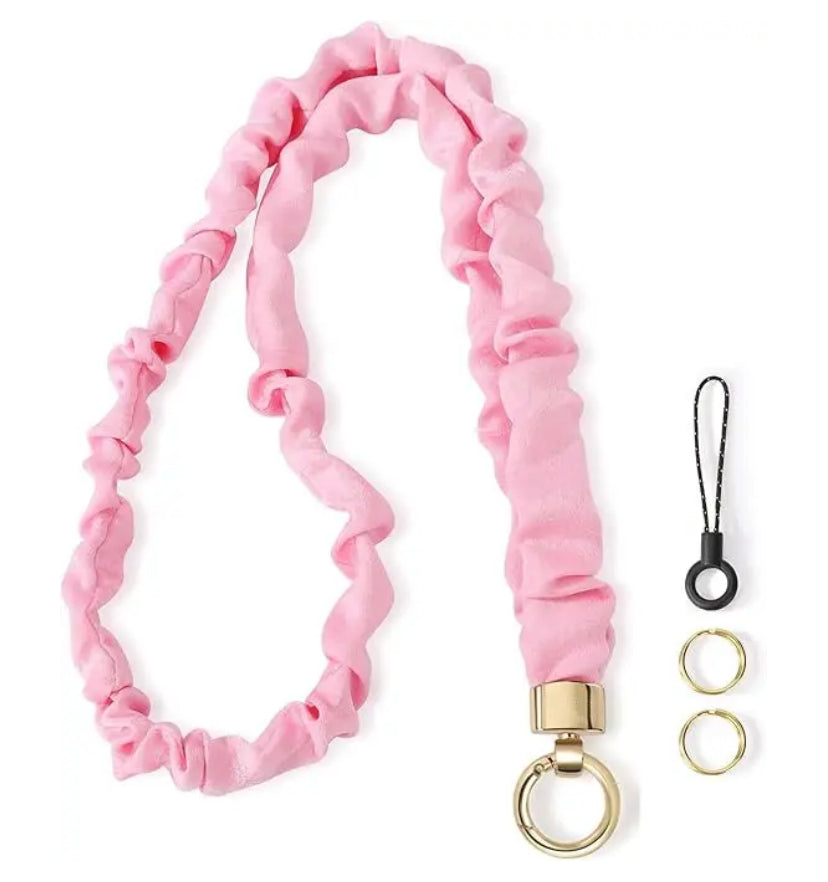 Stretchy Scrunchie Lanyard – Expandable Badge Holder & Keychain for Women