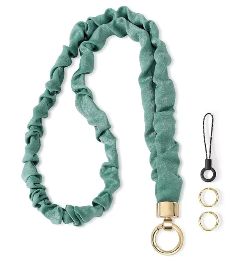 Stretchy Scrunchie Lanyard – Expandable Badge Holder & Keychain for Women