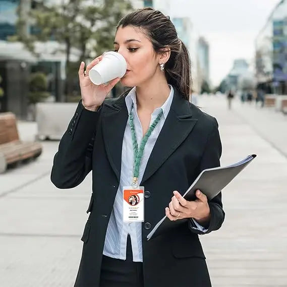 Stretchy Scrunchie Lanyard – Expandable Badge Holder & Keychain for Women