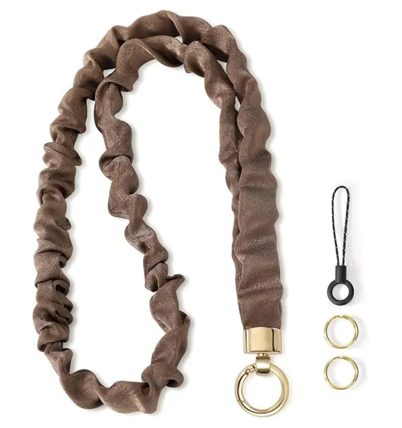 Stretchy Scrunchie Lanyard – Expandable Badge Holder & Keychain for Women