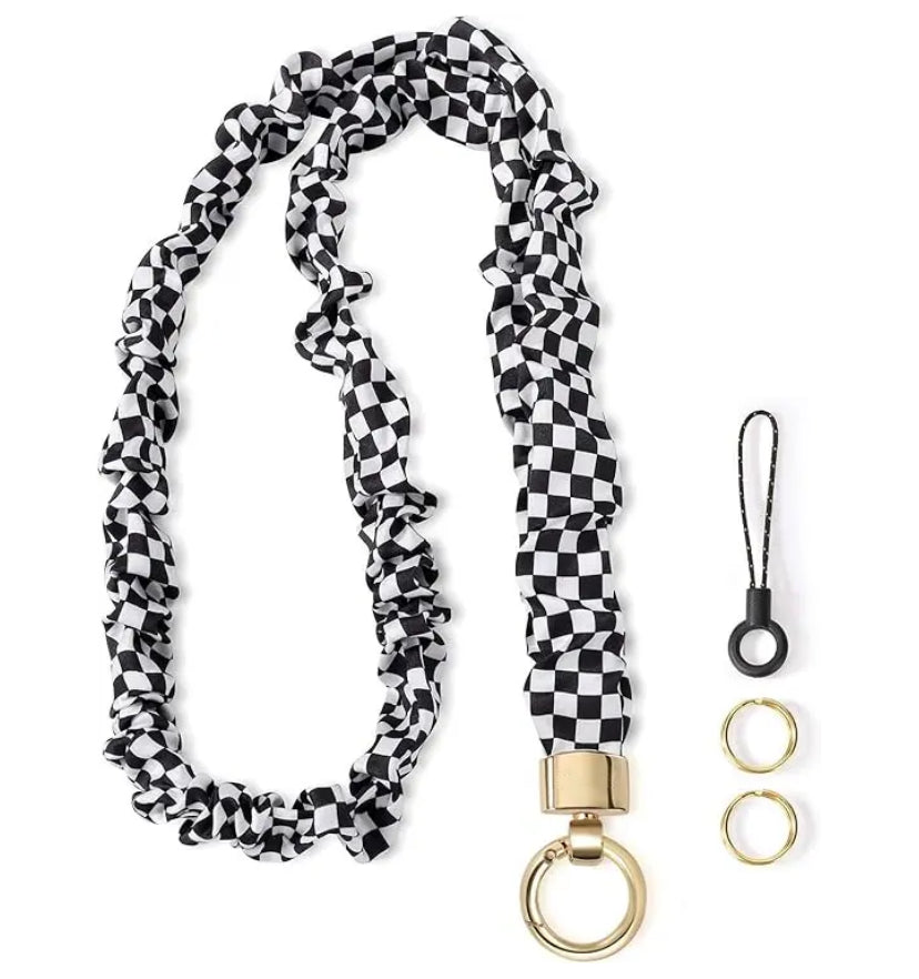 Stretchy Scrunchie Lanyard – Expandable Badge Holder & Keychain for Women