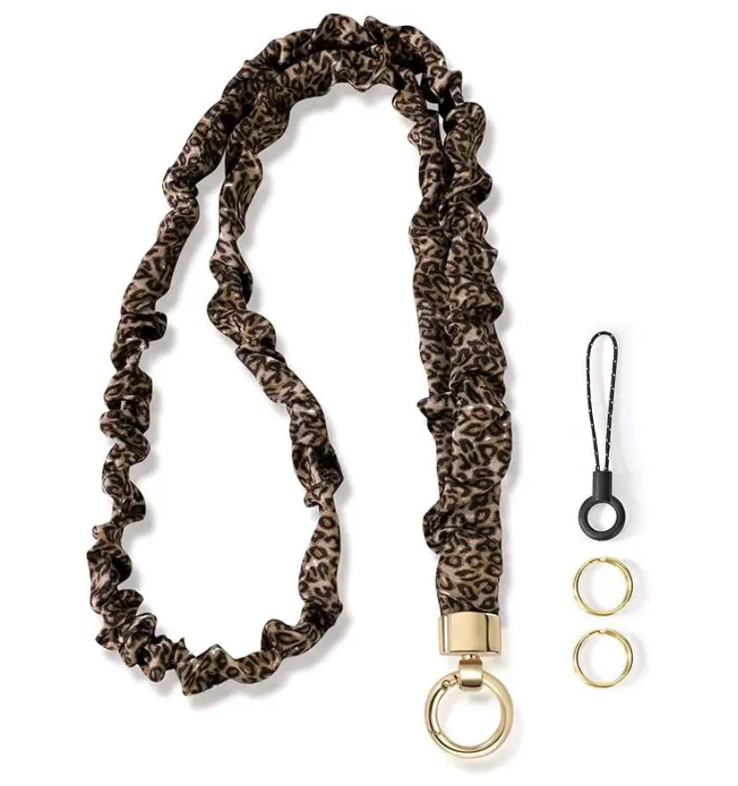 Stretchy Scrunchie Lanyard – Expandable Badge Holder & Keychain for Women