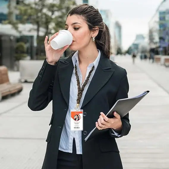 Stretchy Scrunchie Lanyard – Expandable Badge Holder & Keychain for Women