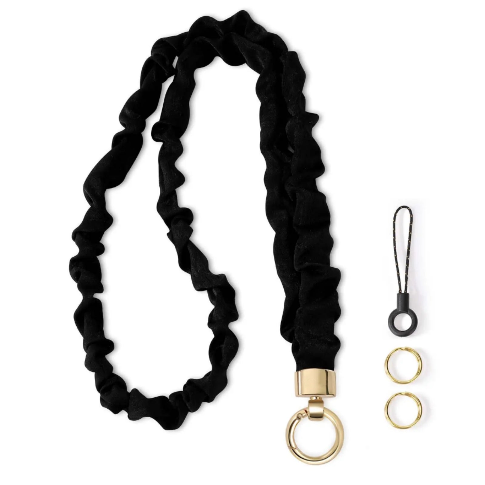 Stretchy Scrunchie Lanyard – Expandable Badge Holder & Keychain for Women