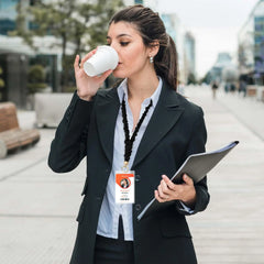 Stretchy Scrunchie Lanyard – Expandable Badge Holder & Keychain for Women