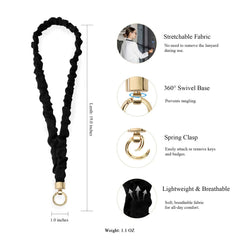 Stretchy Scrunchie Lanyard – Expandable Badge Holder & Keychain for Women