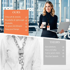 Stretchy Scrunchie Lanyard – Expandable Badge Holder & Keychain for Women