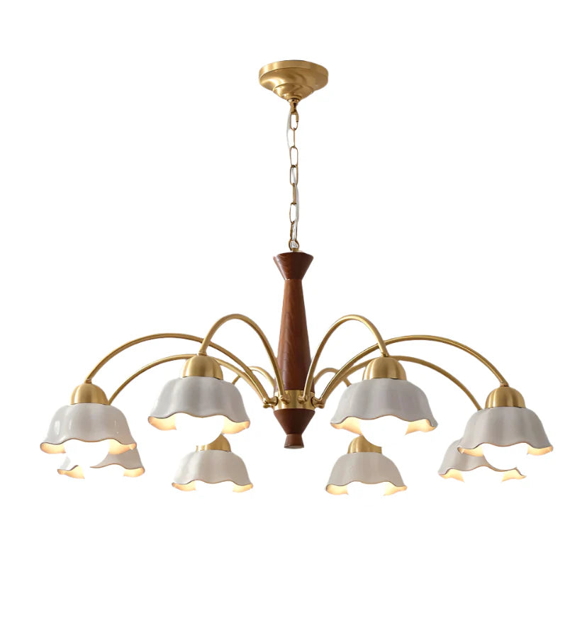 Swedish Modern Brass Chandelier - NexioPick