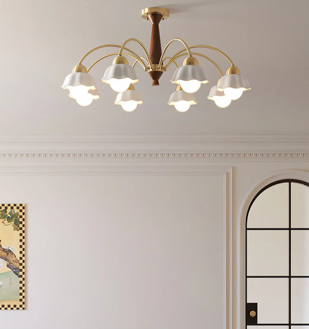 Swedish Modern Brass Chandelier - NexioPick