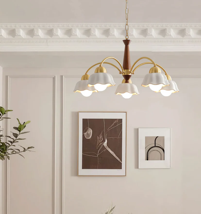 Swedish Modern Brass Chandelier - NexioPick