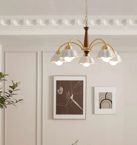 Swedish Modern Brass Chandelier - NexioPick