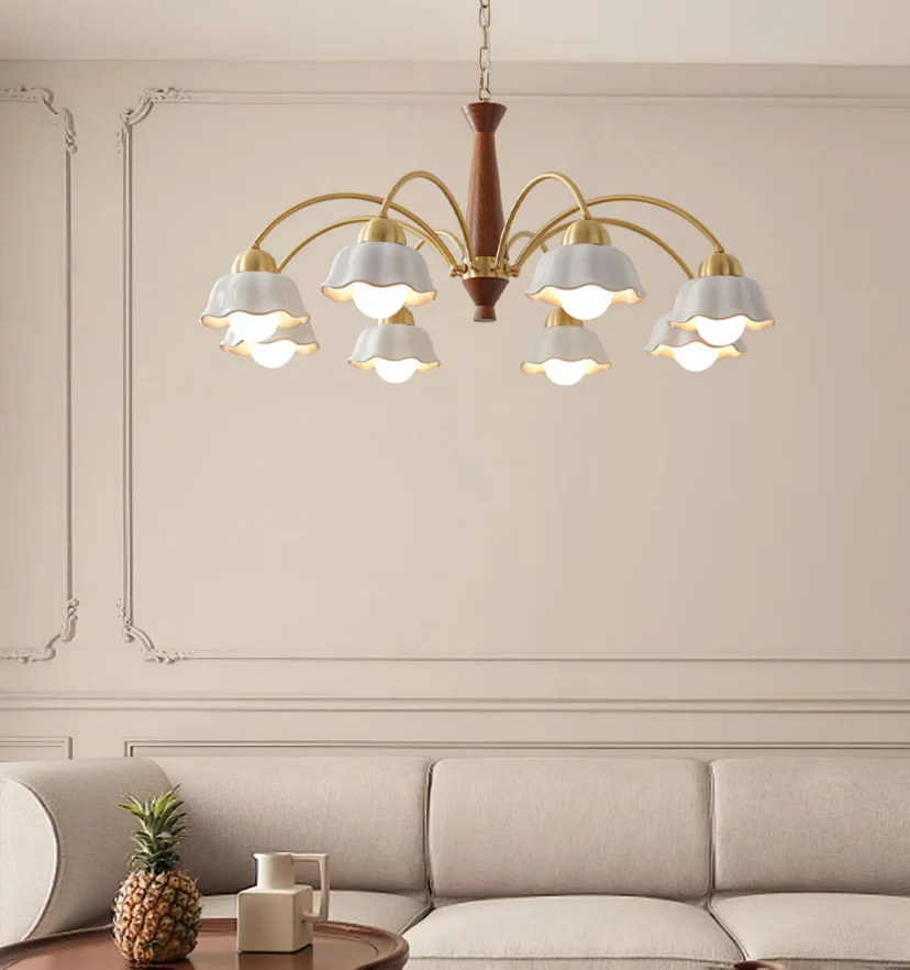 Swedish Modern Brass Chandelier - NexioPick