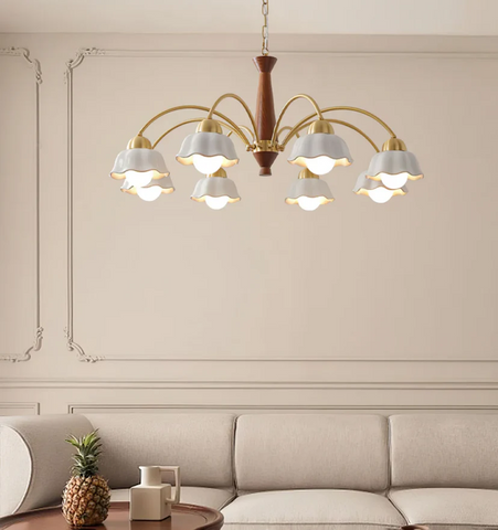 Swedish Modern Brass Chandelier - NexioPick