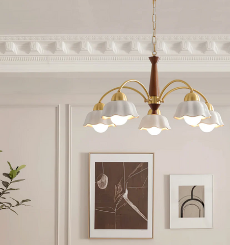 Swedish Modern Brass Chandelier - NexioPick