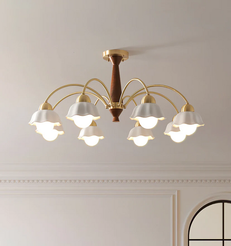 Swedish Modern Brass Chandelier - NexioPick