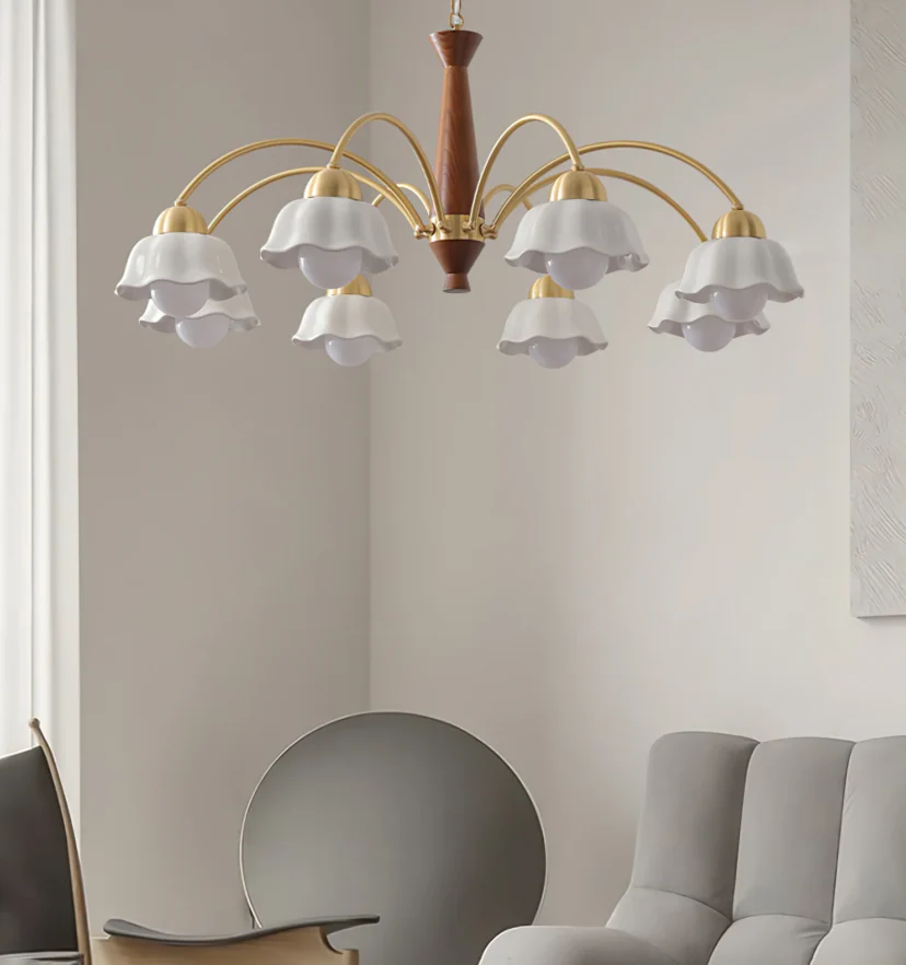 Swedish Modern Brass Chandelier - NexioPick