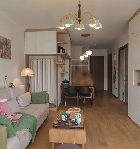 Swedish Modern Brass Chandelier - NexioPick