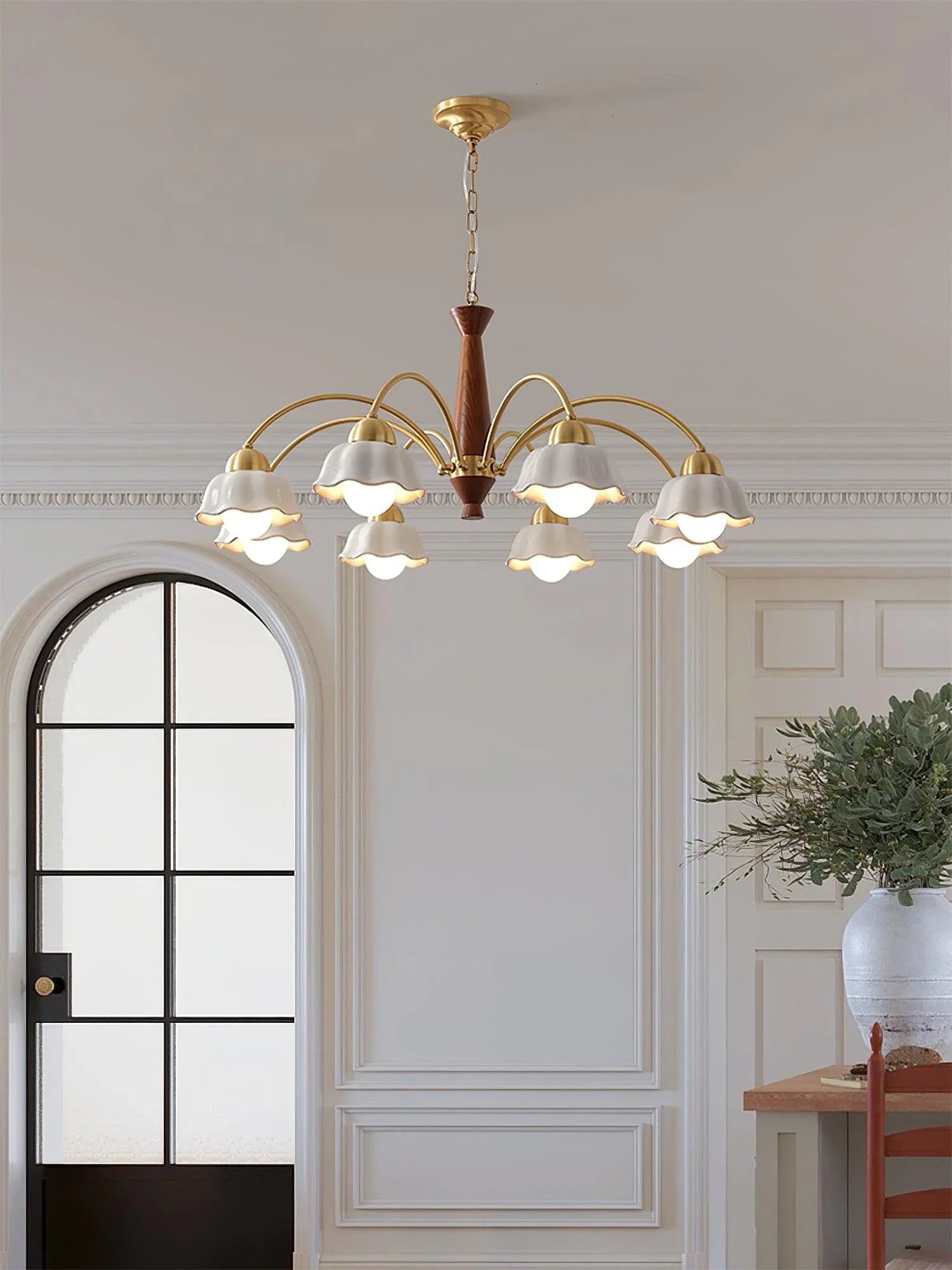 Swedish Modern Brass Chandelier - NexioPick