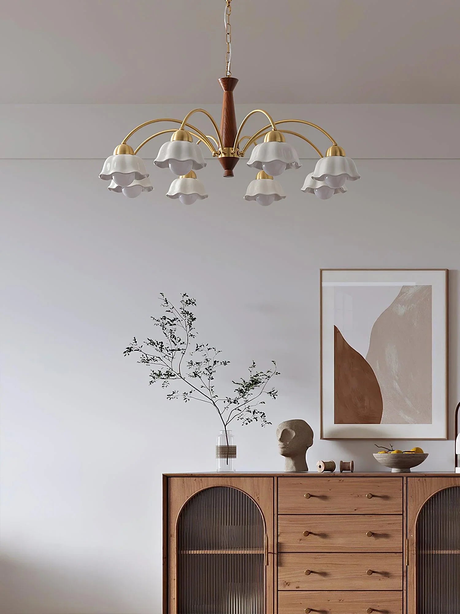 Swedish Modern Brass Chandelier - NexioPick