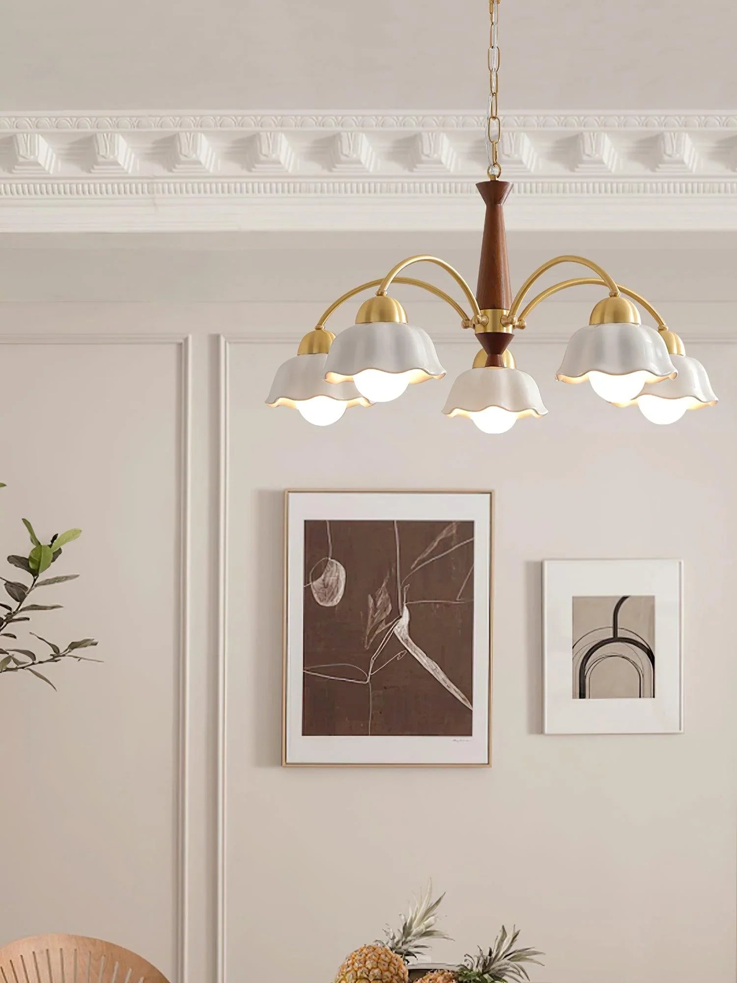 Swedish Modern Brass Chandelier - NexioPick