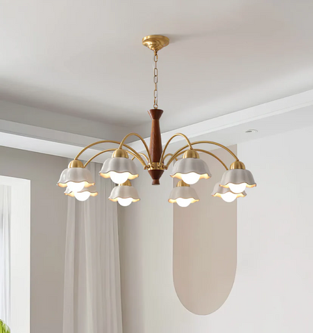 Swedish Modern Brass Chandelier - NexioPick