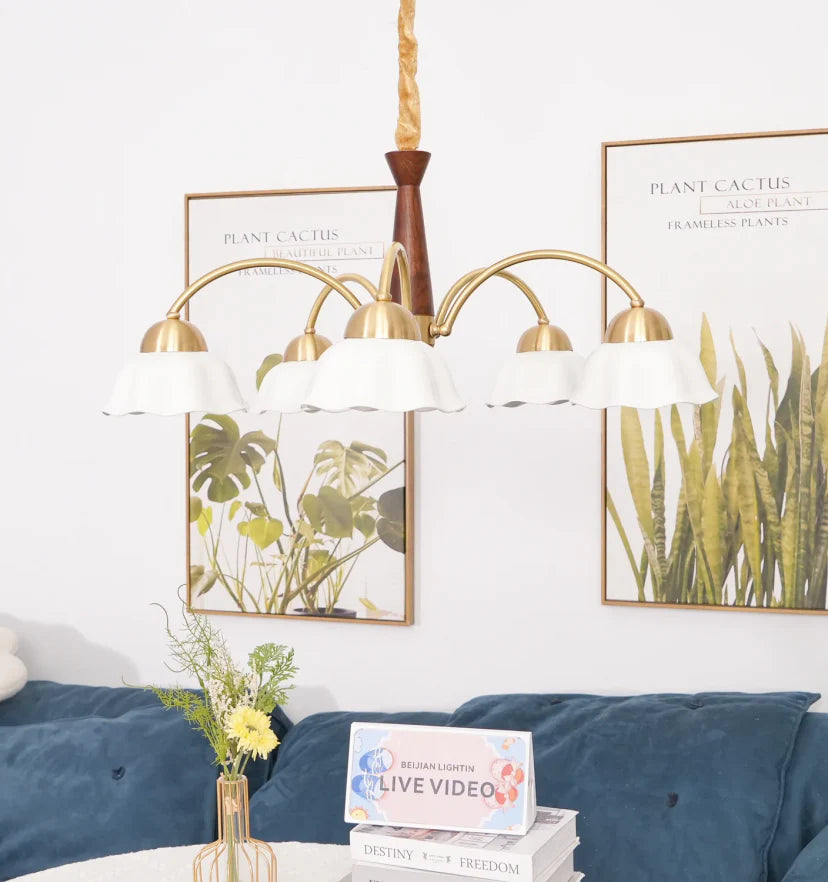 Swedish Modern Brass Chandelier - NexioPick