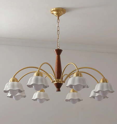 Swedish Modern Brass Chandelier - NexioPick