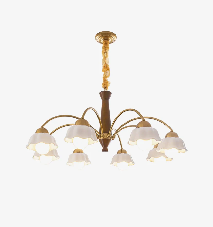 Swedish Modern Brass Chandelier - NexioPick