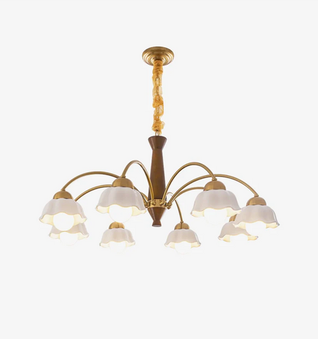 Swedish Modern Brass Chandelier - NexioPick