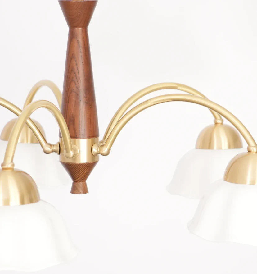 Swedish Modern Brass Chandelier - NexioPick
