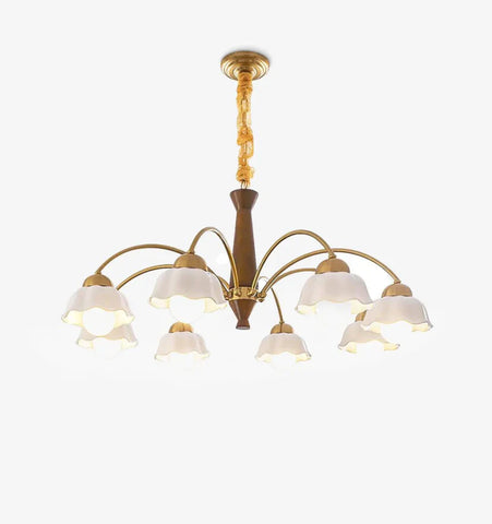 Swedish Modern Brass Chandelier - NexioPick