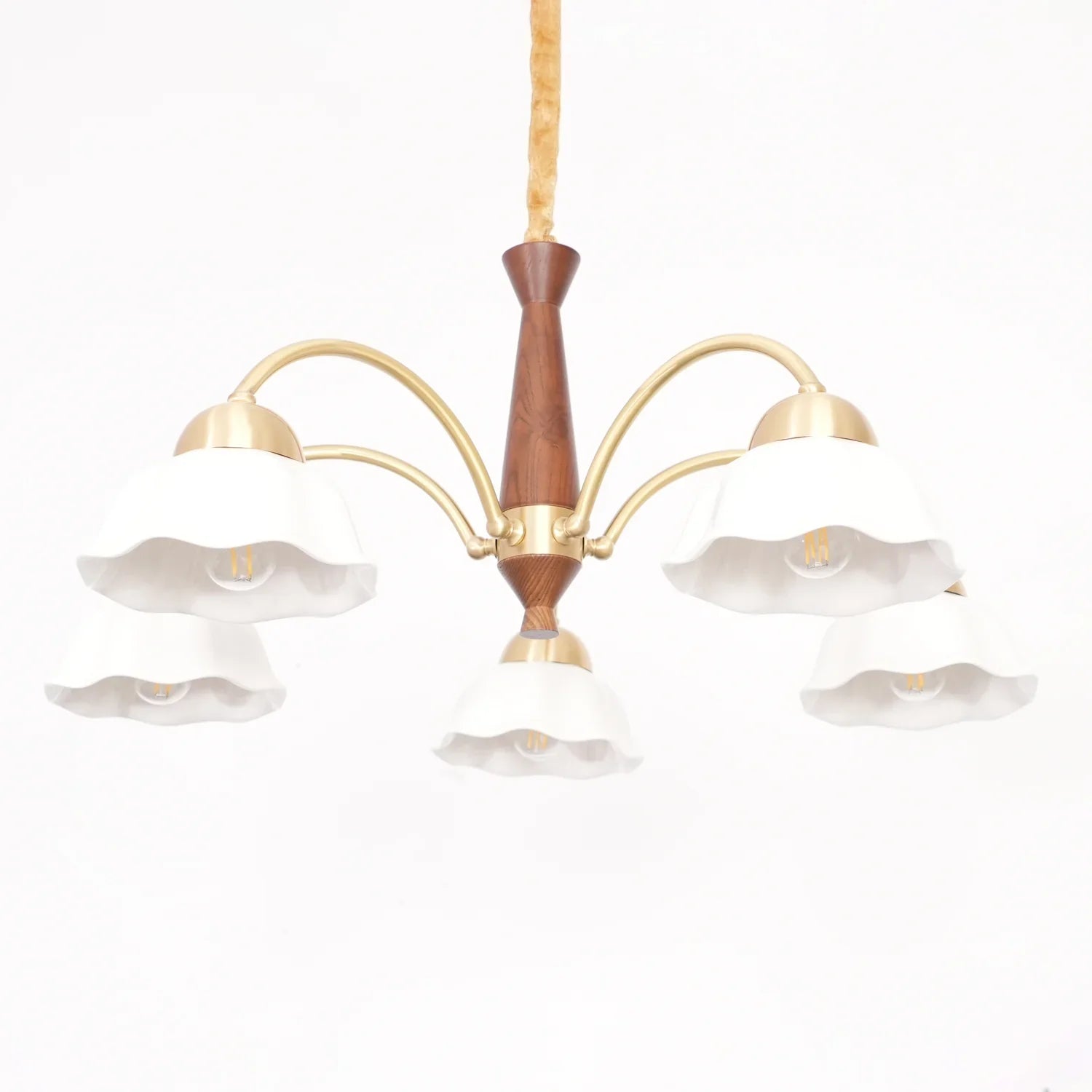 Swedish Modern Brass Chandelier - NexioPick