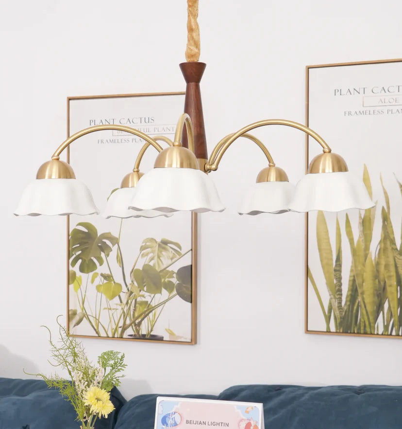 Swedish Modern Brass Chandelier - NexioPick