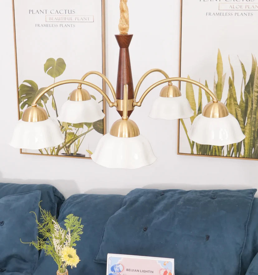 Swedish Modern Brass Chandelier - NexioPick