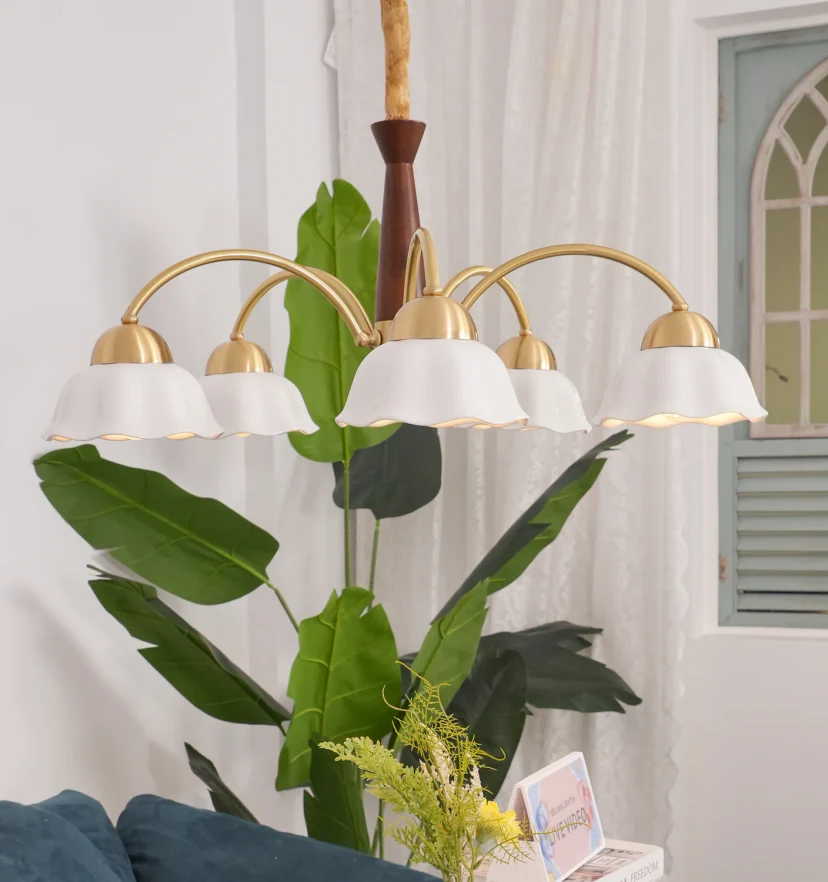 Swedish Modern Brass Chandelier - NexioPick