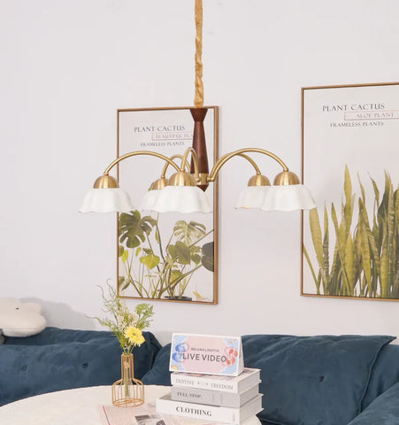 Swedish Modern Brass Chandelier - NexioPick