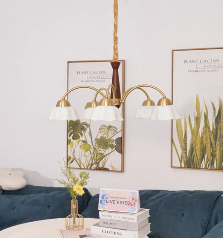 Swedish Modern Brass Chandelier - NexioPick